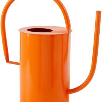 11.25"H DECORATIVE ORANGE WATERING CAN