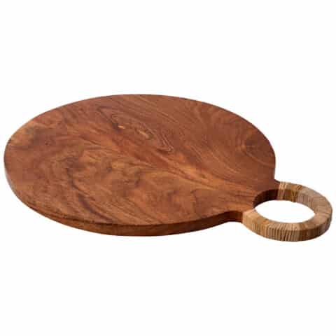 HIDDEN GEM 12.5" ROUND WOOD CUTTING BOARD/HANDLE - Image 2