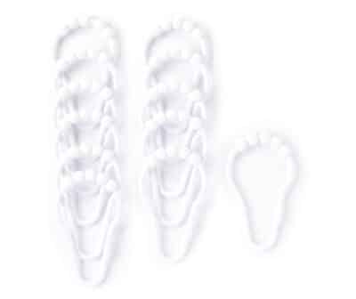 12 PCS SHOWER CURTAIN HOOK ROLLER BALL WHITE