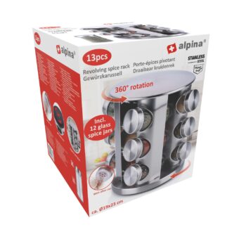 12PC ROTATING SPICE RACK ALPINA