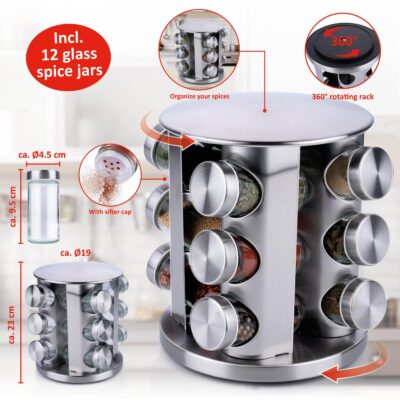 12PC ROTATING SPICE RACK ALPINA - Image 2