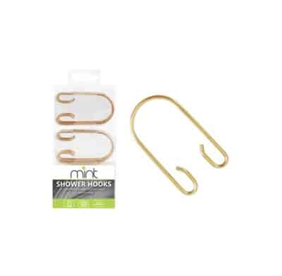 12PC U-SHAPED SHOWER CURTAIN HOOKS MINT - Image 2