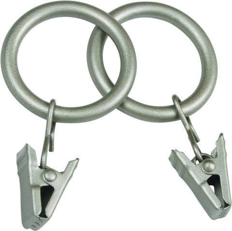 14PC CURTAIN CLIP RING 5/8-3/4" PEWTER