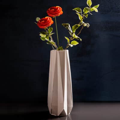 16"H TALL WHITE LINER VASE - Image 2