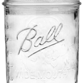 16OZ WIDE MOUTH BALL MASON JAR