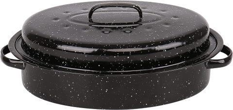 18X13" STEEL ENAMEL ROASTING PAN GOOD COOK - Image 2