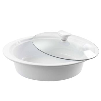 2.3QT CASSEROLE DISH W/LID WHITE