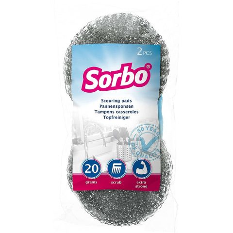 2 PC METAL SCOURERS SORBO