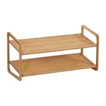 2-TIER BAMBOO SHOE RACK