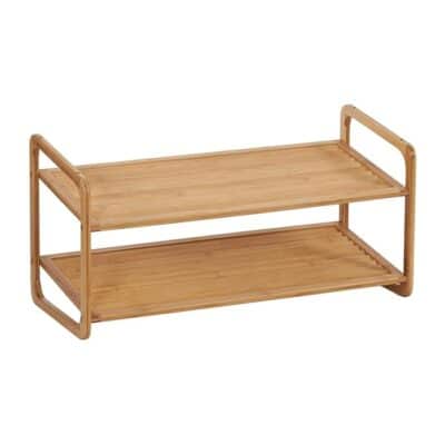 2-TIER BAMBOO SHOE RACK