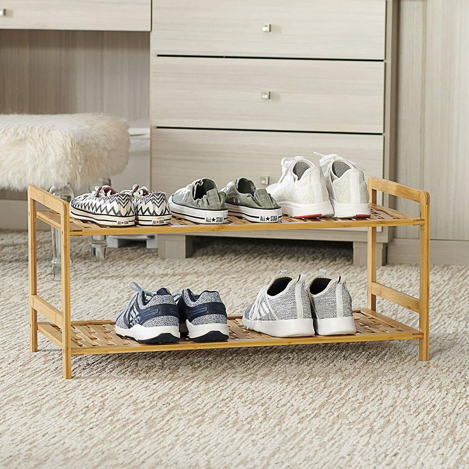 2 TIER CEDAR SHOE RACK - Antigua Home & Garden Centre