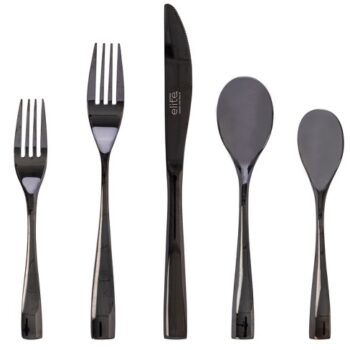 20PC BLACK FLATWARE SET HOLLAND ROAD