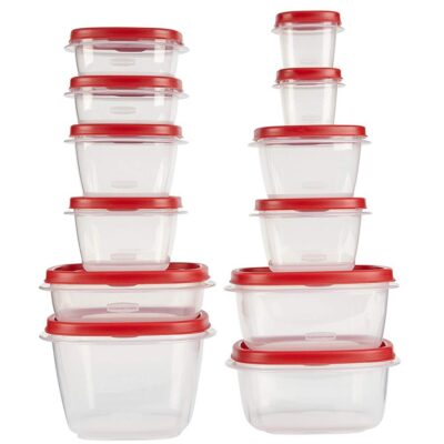 24PC FOOD STORAGE EASY FIND LID RACER RED W/VENTS - Image 2