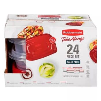24PC FOOD STORAGE RUBBERMAID TAKEALONGS