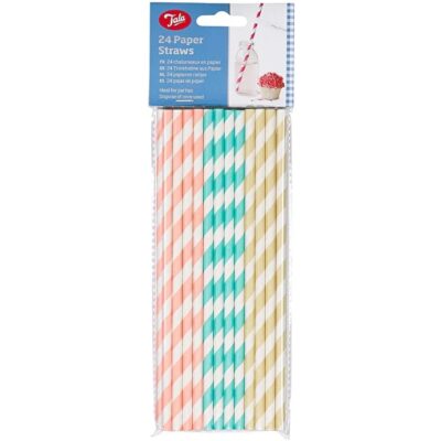 24PC PASTEL PAPER STRAW TALA
