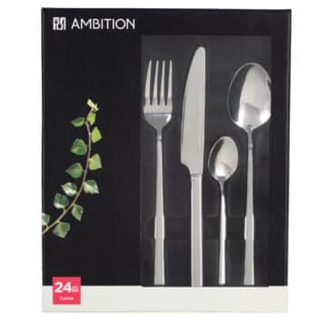 24PC SILVER FLATWARE SET COMO AMBITION