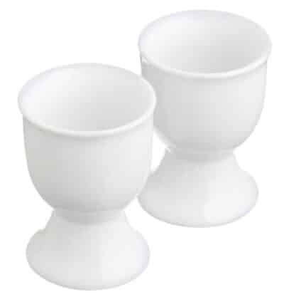 2PC EGG CUP WHITE CERAMIC