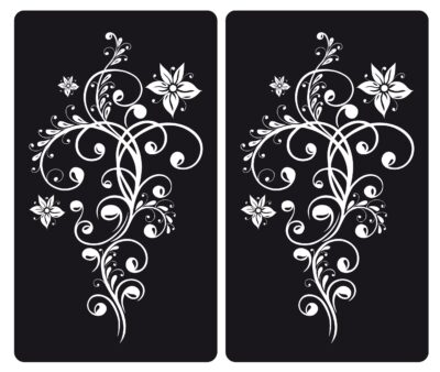 2PC GLASS CUTTING BOARD 52X30CM