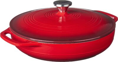 3.6QT ENAMEL CASSEROLE RED LODGE