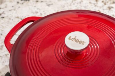 3.6QT ENAMEL CASSEROLE RED LODGE - Image 3