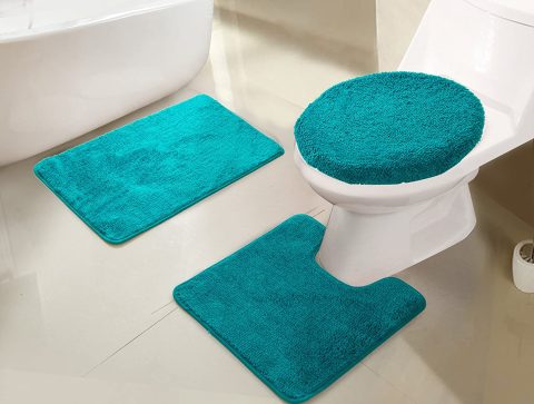 3PC BATH RUG IMPERIAL BROOKLYN TEAL