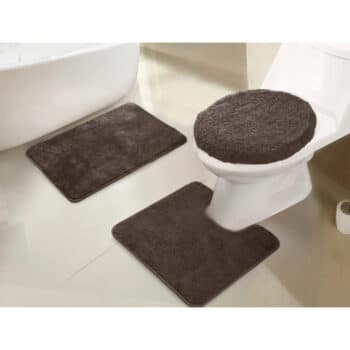3PC BATH RUG SET BROOKLYN - CHOCOLATE