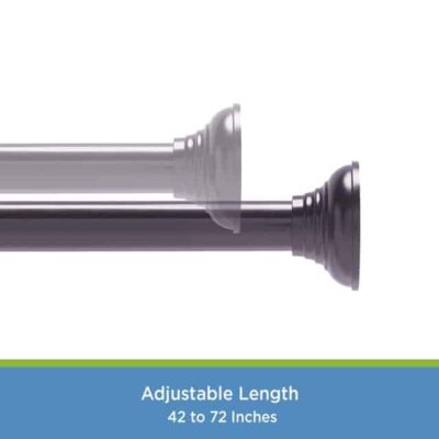 42-72 CAMLOCK SHOWER CURTAIN ROD METCALF BRONZE