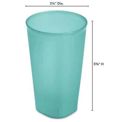 4PC 20OZ BLUE PLASTIC TUMBLER SET STERILITE - Image 2