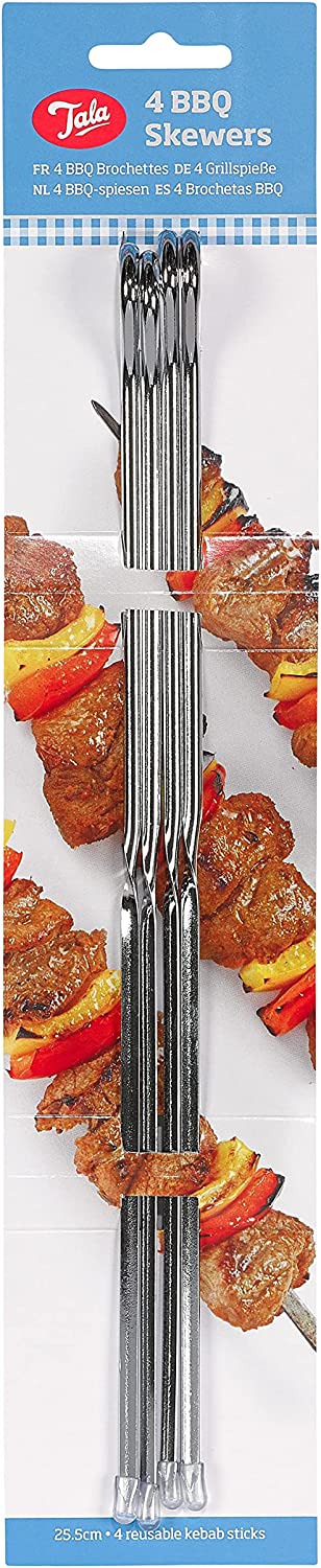 4PC BBQ SKEWERS 30CM S.S. TALA