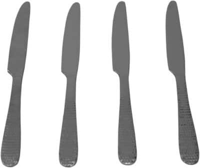 4PC HAMMERED S/S DINNER KNIFE