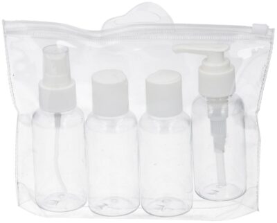 4PC TRAVEL SIZE BOTTLE SET W/BAG