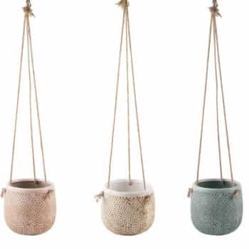 5" HANGING PASTEL PLANTERS