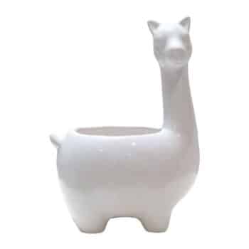 5"x9" WHITE LLAMA PLANTER