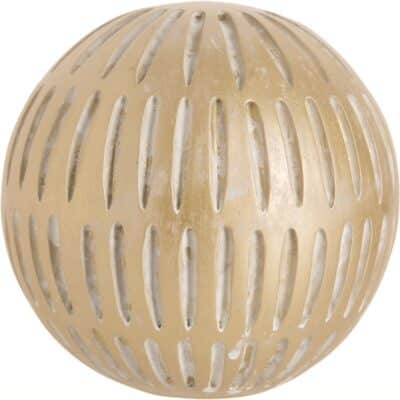 6" GOLD STRIPE RESIN ORB
