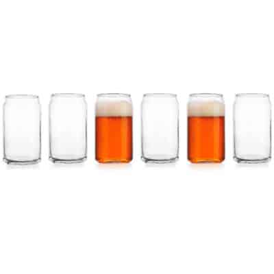 6PC BASICS 16OZ BEER CAN GLASS - Image 2