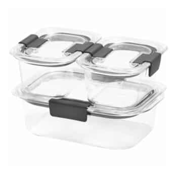 6PC PLASTIC FOOD STORAGE SET RUBBERMAID BRILLIANCE