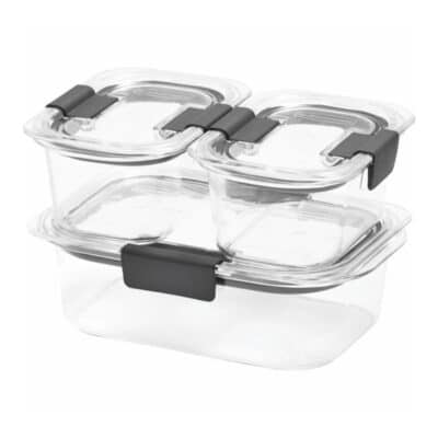 6PC PLASTIC FOOD STORAGE SET RUBBERMAID BRILLIANCE