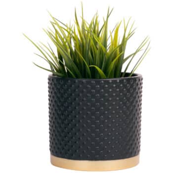 7.6"H HOBNAIL GOLD BASE PLANTER