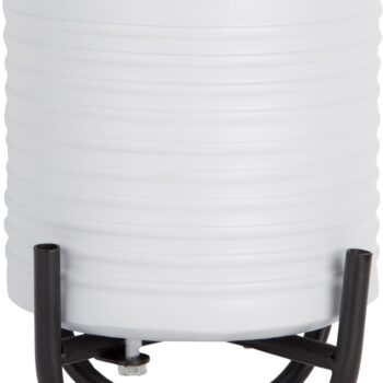 8"H SMALL GREY RIBBED PLANTER
