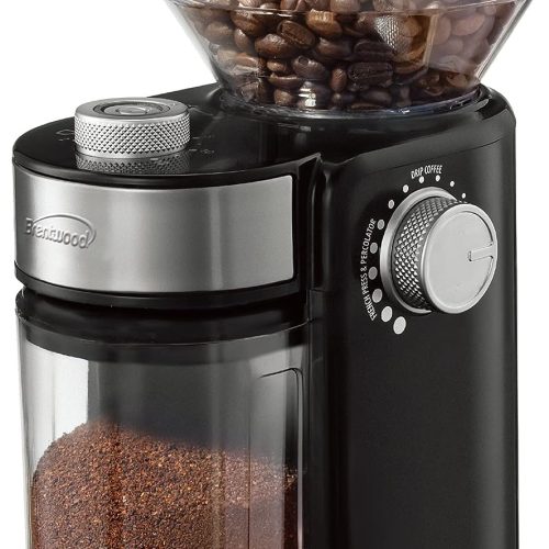 8OZ COFFEE BEAN GRINDER BRENTWOOD BLACK