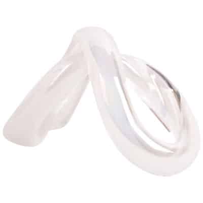 8"X5.5"H WHITE GLASS TWIST - Image 2