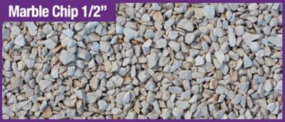 ALL PURPOSE DECORATIVE MARBLE CHIP 1/2" .35 CU FT