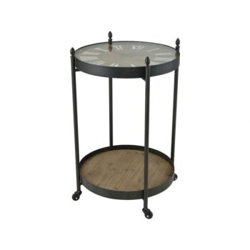 BAR CART/TABLE ROMAN NUMERAL CLOCK