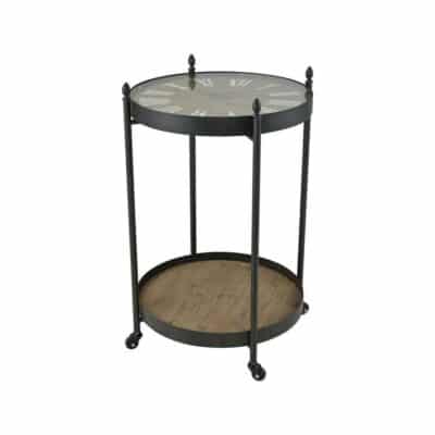 BAR CART/TABLE ROMAN NUMERAL CLOCK