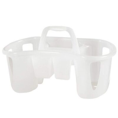 BATH TOTE CADDY FROST WHITE