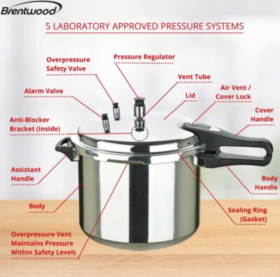 BRENTWOOD 6QT PRESSURE COOKER - Image 2