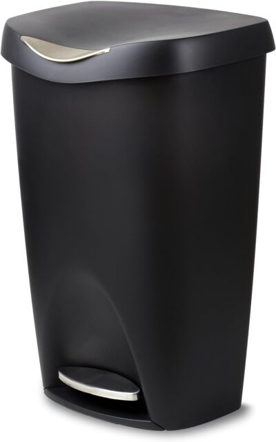BRIM STEP ON SOFT CLOSE 50L/13 GALLON GARBAGE BIN