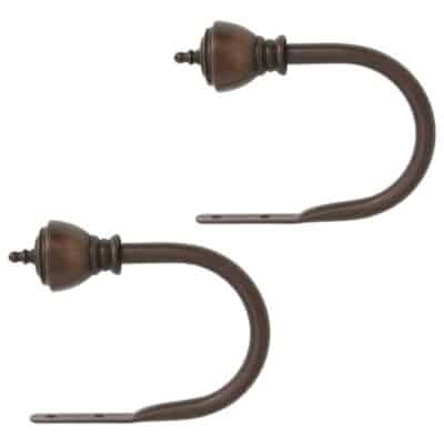 BUTLER WINDOW CURTAIN HOLDBACK PAIR AGED COPPER