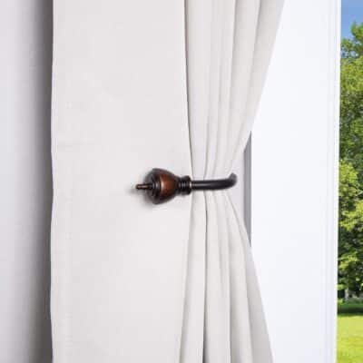BUTLER WINDOW CURTAIN HOLDBACK PAIR AGED COPPER - Image 2