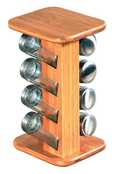 CAROUSEL SPICE RACK W/8 JARS KESPER